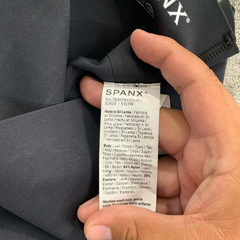 SpanxShape Bodyline 7/8 Leggings Womens XS Black Full Tummy Compression Gym - Picture 9 of 12